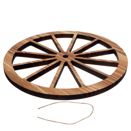 Décoration roue en bois - décoration, de