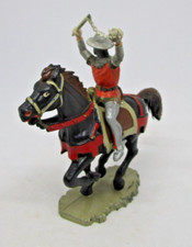 AW770 STARLUX LUXE 1960 MOYEN AGE CHEVALIER AVEC FLEAU CHEVAL GALOP 6108 BIS