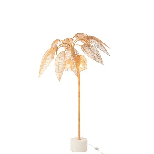 Lampadaire cocotier rotin - lampadaire, en