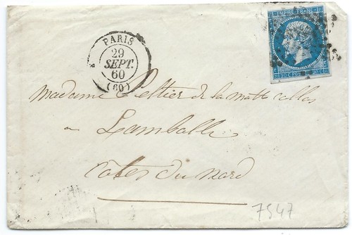 Lt7547 14a enveloppe - lt7547, n°14a/enveloppe