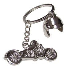 Porte-clés moto et casque en