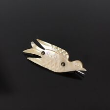 Broche Ancienne Nacre Oiseau
