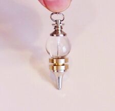 ° PENDULE EMETTEUR MICRO VIBRATOIRE CRISTAL  2 PLATEAUX  ESOTERISME RADIESTHESIE