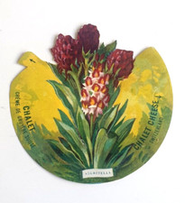CHROMO Etiquette Fromage Chalet Suisse Switzerland FLEUR N° 8 Année 50 BEL ETAT