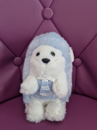 Doudou peluche herisson bleu - doudou,