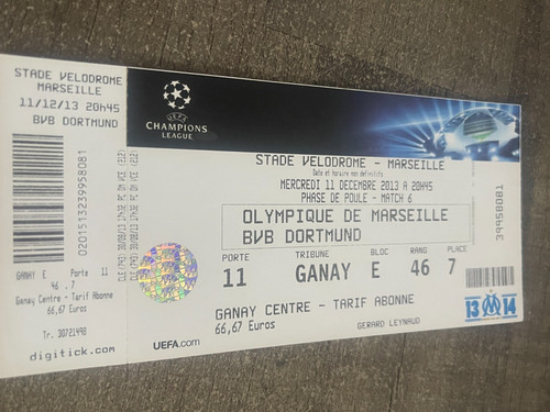 Ticket marseille v - om,