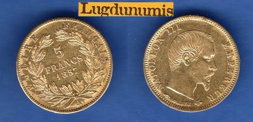 Francs 1857 paris tb - or, a