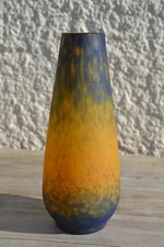 Vase en pâte de verre marmoréen – signé André DELATTE – NANCY