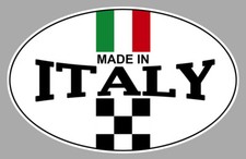 STICKER MADE IN ITALY FIAT DUCATI VESPA ITALIE MILAN AUTOCOLLANT AUTO 12cm MB037