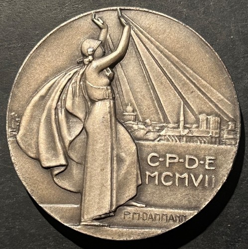 Médaille art déco argent - argent, "