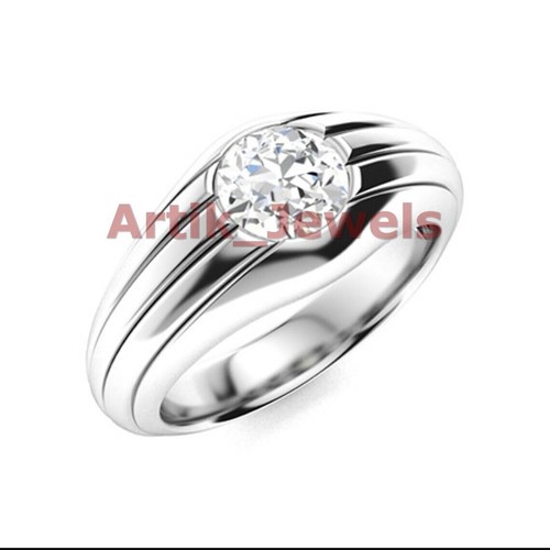 Moissanite avec plaqué - plaqué, or