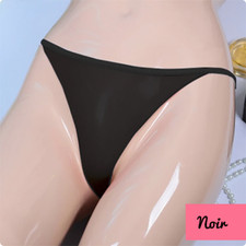 String transparent noir fin sans gousset sexy glamour fetish TU