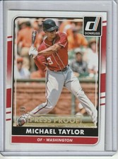 Michael Taylor 2016 Panini Donruss Press Proof Gold 02/99 Washington