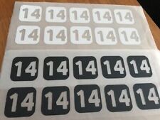 NUMERO 14 - 10 PATCHS FLOCAGES POUR MAILLOT SHORT SURVÊTEMENT CHAUSSETTES