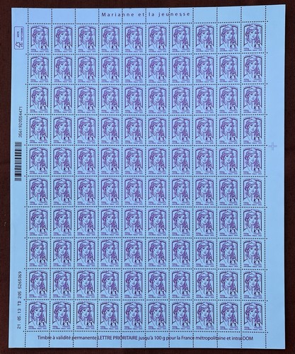 Timbre feuille entière - timbre,