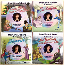 4 livres CD MARLENE JOBERT raconte Raiponce Cendrillon Petite fille Chevalier