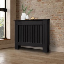 Cache-radiateur couvercle chauffage en MDF maison de campagne 78x19x82cm noir