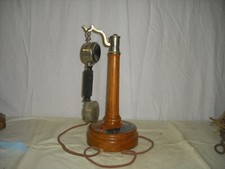 ANCIEN TÉLÉPHONE  EN BOIS à colonne LA  Téléphonie Générale
