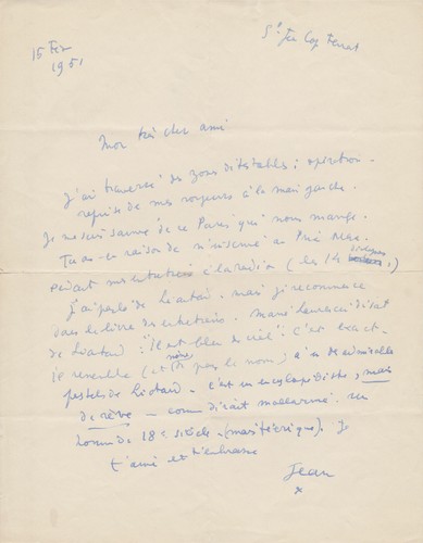 Jean cocteau lettre - cocteau,