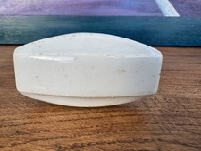 Ancienne Poignée de Porte Porcelaine blanche Art Deco Rectangulaire  1930
