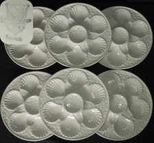 Lot x6 assiettes à Huîtres -