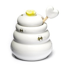 Pot à miel avec cuillère