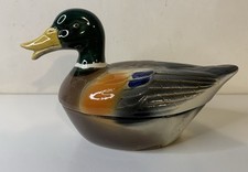 ANCIENNE PETITE TERRINE MICHEL CAUGANT CANARD CÉRAMIQUE 