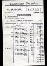MONTLUCON / LA ROCHELLE (03 / 17) POISSONS / POISSONNERIE "BONNICHON" en 1948