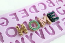 Moule Silicone Lettre Alphabet en forme de bois Bâtons pour Plâtre Savon Résine