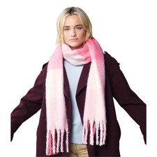 Écharpe Oversize Femme Douce Fluffy Écharpe D'Hiver Hiver Chaud Longue
