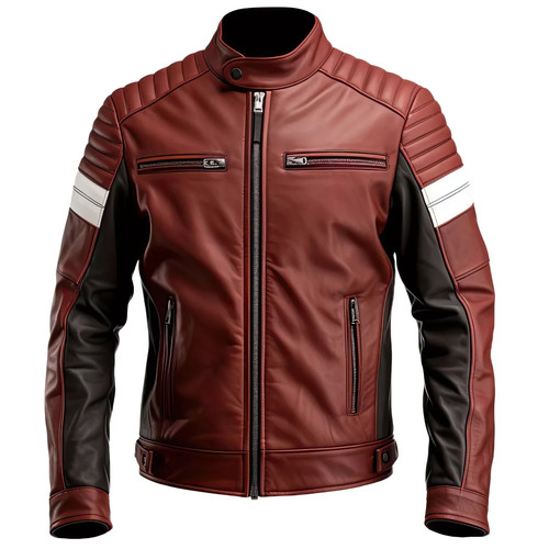 Veste cuir moto - en,