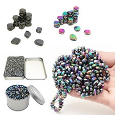Petit jouet magnétique aimant carré rond poli noir coloré ferrite