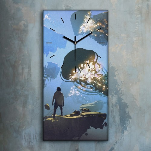 Horloge décorative sur toile