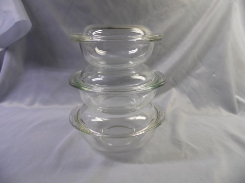 Pyrex clear casseroles - pc.,