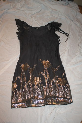 Oasis robe grise soie - robe,