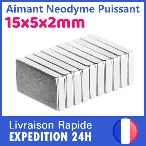 Lot aimant neodyme 15x5x2mm