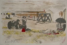 Maurice BRIANCHON (1899-1979) lithographie Ligue de la gravure La Plage