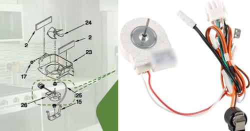 Fridge motor part pour - motor,