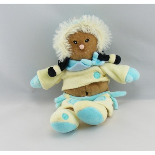Doudou poupée fille esquimau