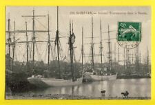 cpa FRANCE Bretagne St MALO St SERVAN BATEAUX TERRENEUVAS dans le BASSIN Voilier