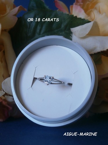 Bague blanc carats aigue - or,