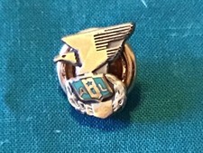 Vintage 1960’s Lapel/ Hat Pin:  Gold Eagle with AL Letters and Star