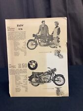 Superbe Brochure Flyer 1960’s Motorcycle BMW R60 R69 R26 R50 Prospekt !!