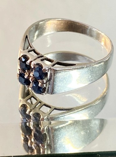 Ancienne bague argent saphir - ancienne,