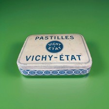 Superbe ancienne boîte en métal pastilles vichy-etat