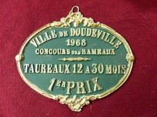PLAQUE DE CONCOURS AGRICOLE