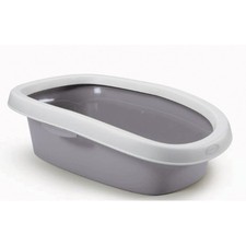 Bac a litière sprint 10 gris pierre 31 x 43 x 14 h pour chat