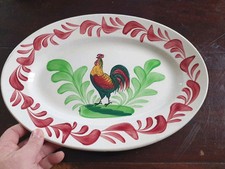 PLAT CHOISY LE ROI ANCIEN AU COQ TERRE DE FER PARF ETAT LONGUEUR  36 CM X 26 