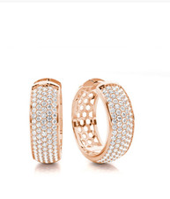 Boucles d'oreilles femmes coupe ronde 1,10 carat diamant naturel massif 14...