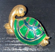 BROCHE TORTUE/ METAL DORE/